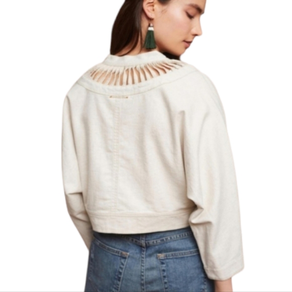 *HP 2/10/24 * Anthropologie Hei Hei Cropped Jacket - Beige - XS/S -NWT - Picture 2 of 16